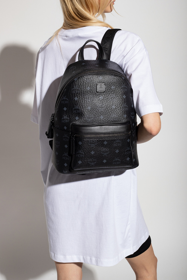 Black Stark backpack Sac with logo MCM Louis Vuitton Chain